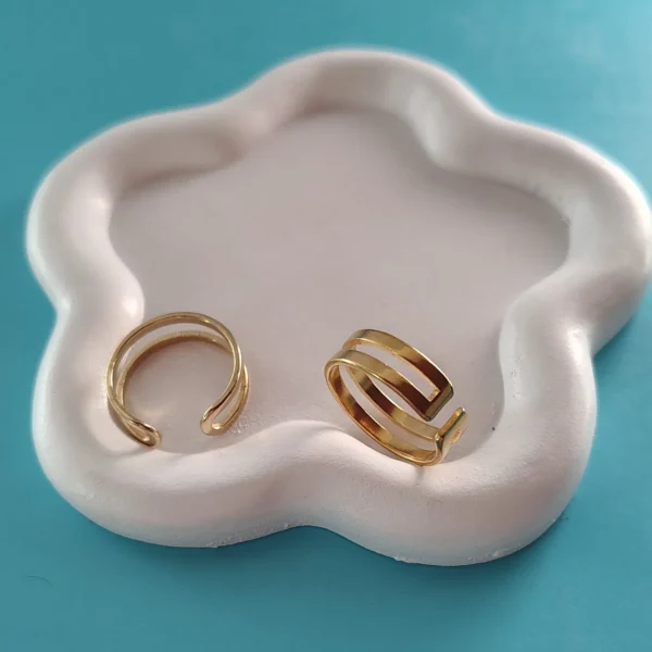 Anillo Dorado Épica en Acero Inoxidable Ajustable