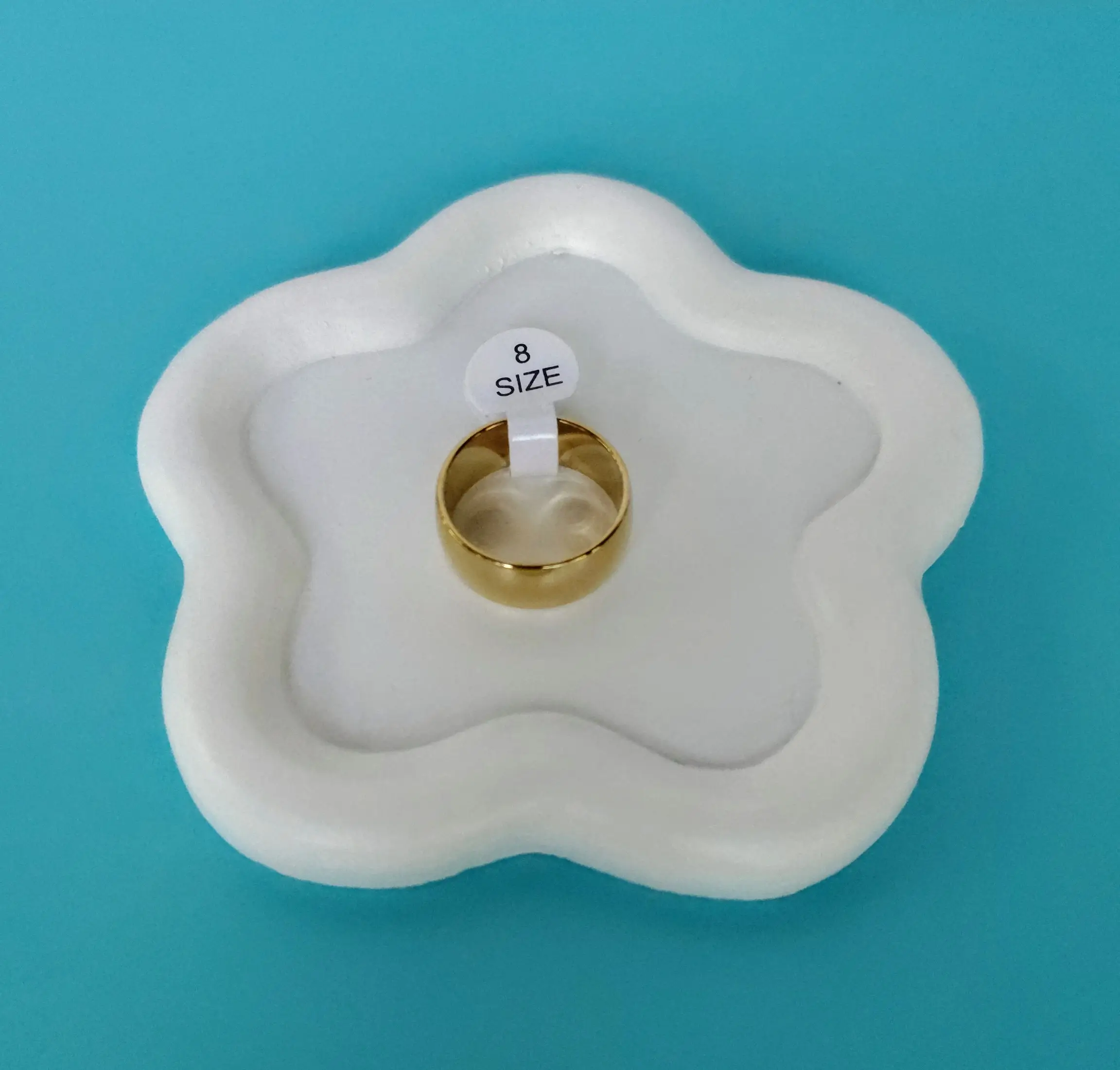 Anillo Dorado Hada en Acero Inoxidable Talla 8