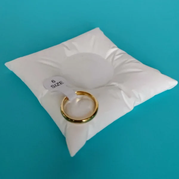 Anillo Dorado Iris en Acero Inoxidable Talla 8 - Image 2
