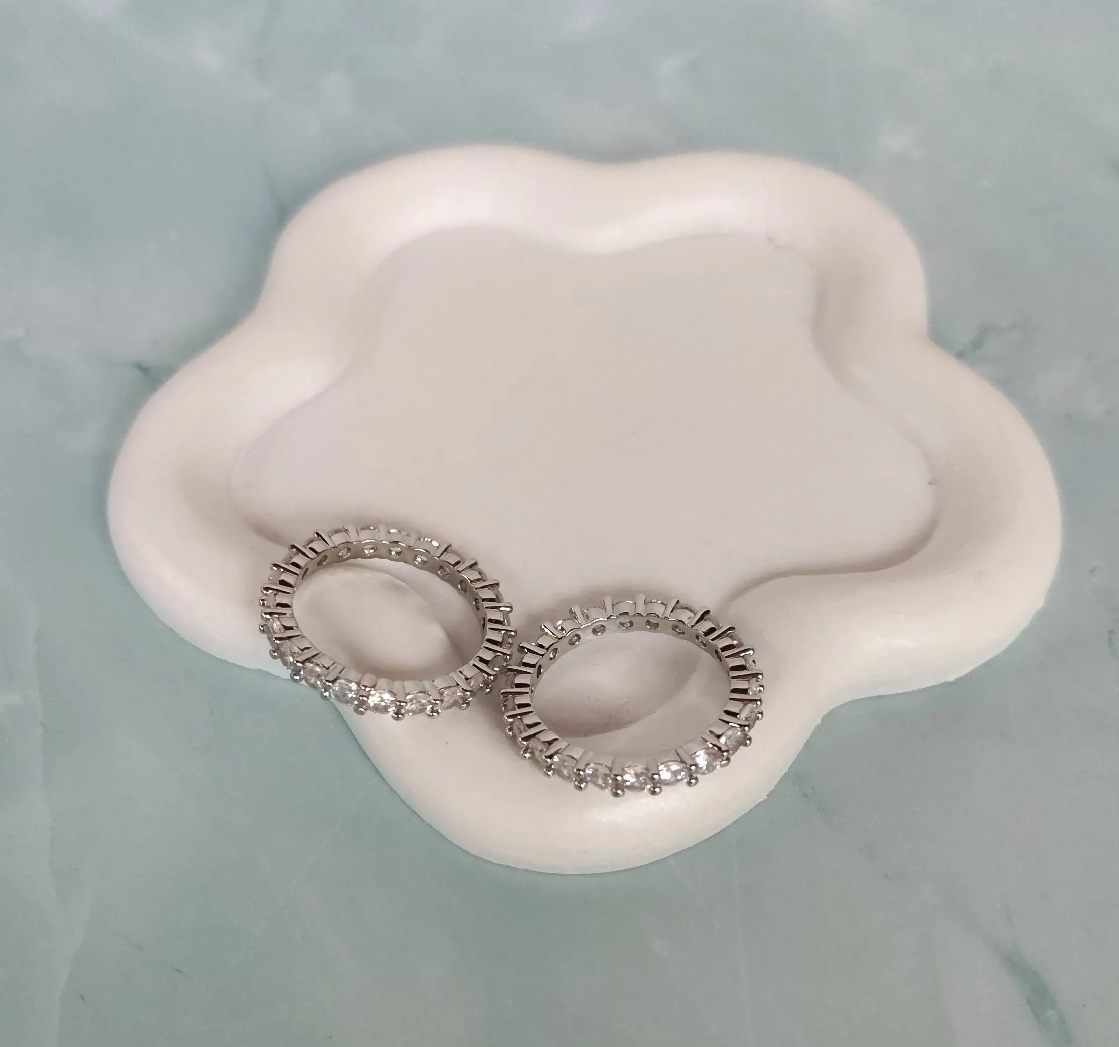 Anillo Prisma Acero Inoxidable Clásico con Circón Sintético