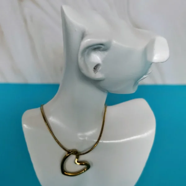 Cadena Dorada Corazón en Acero Inoxidable Enchapado En 18 kilates