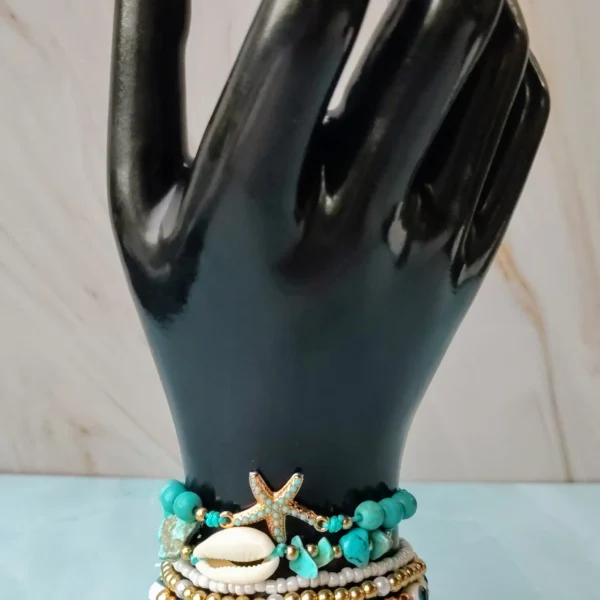 Pulsera Turquesa Estrella de Mar Aleación - Image 2