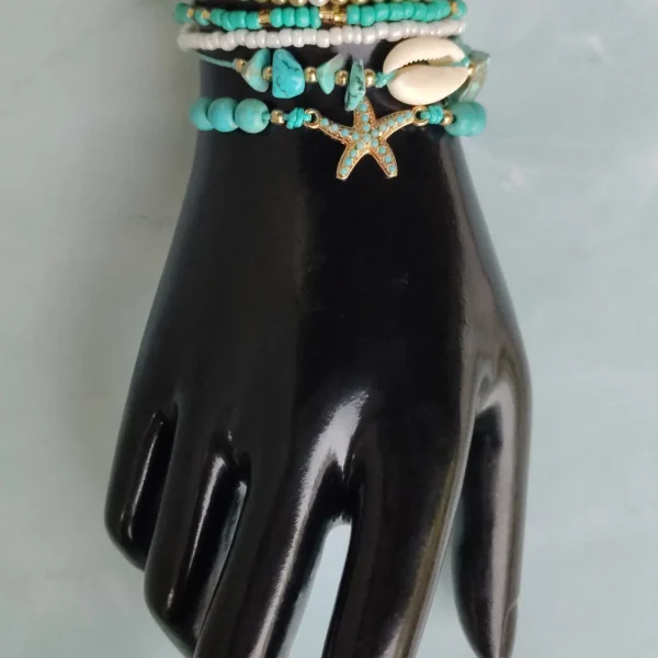 Pulsera Turquesa Estrella de Mar Aleación - Image 3