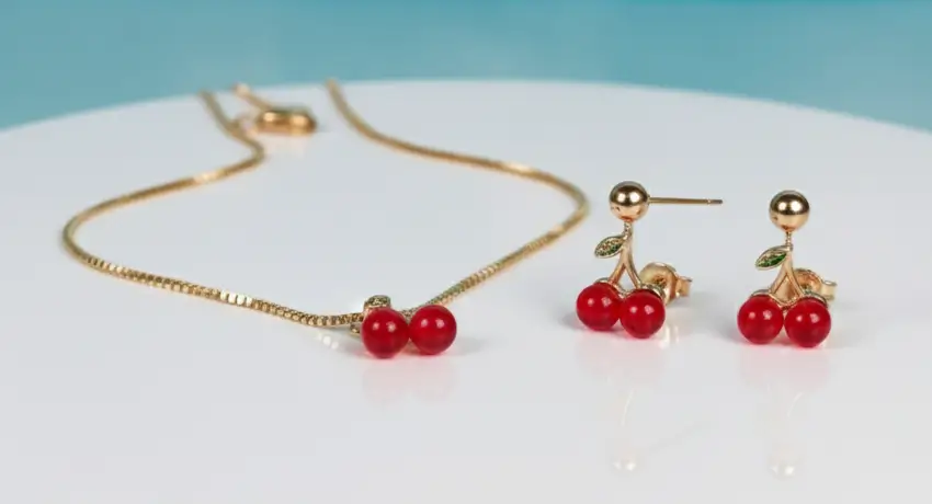 Kit de Cerezas Rojas en Acero Inoxidable