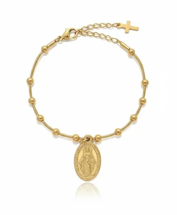 Pulsera Virgen dorada