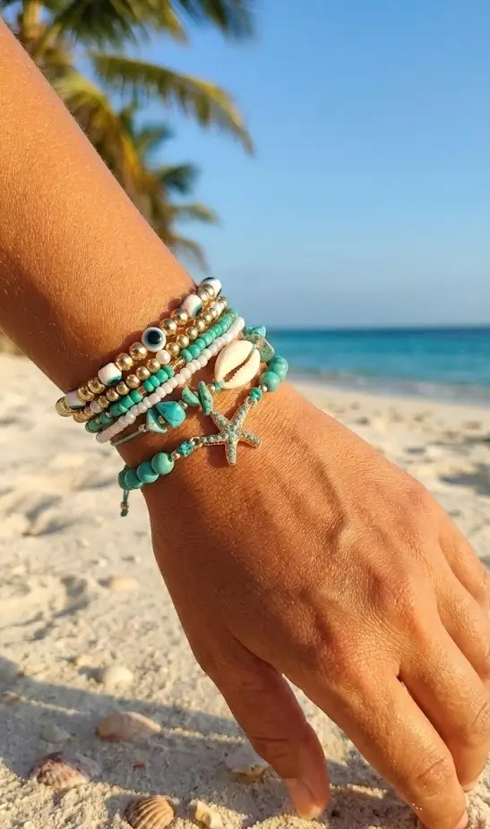 Pulseras Estrella de mar aguamarina