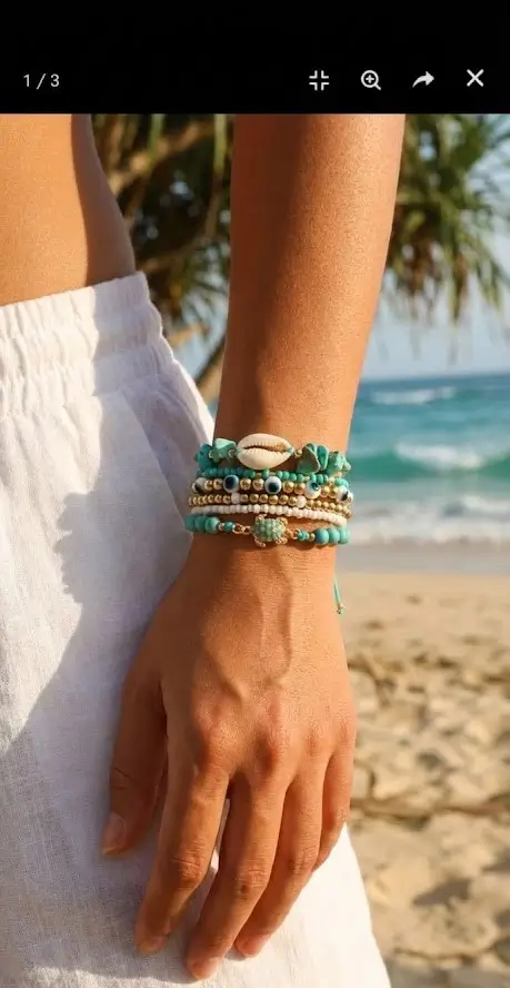 Pulseras Tortuga aguamarina