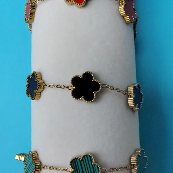 Pulsera Trébol 5 Hojas en Acero Inoxidable - Image 4