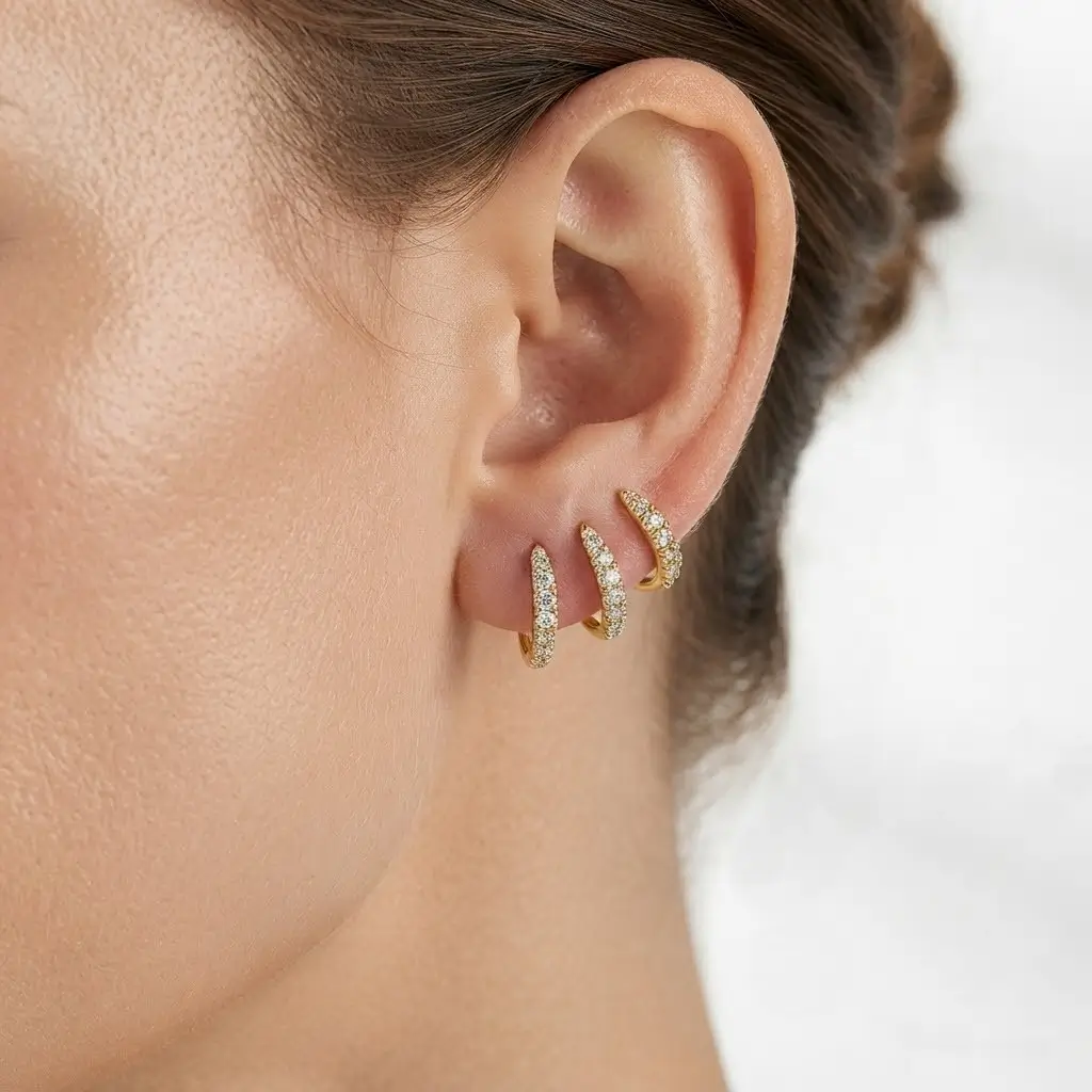 ARETE TRIPLE DESTELLO DORADO